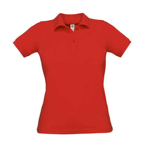 B &amp; C Safran Pure/women Polo, Red, L bedrucken, Art.-Nr. 526424005