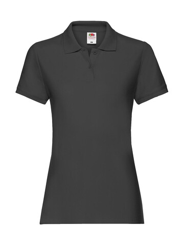 Fruit of the Loom Ladies` Premium Polo, Black, 2XL (18) bedrucken, Art.-Nr. 528011017