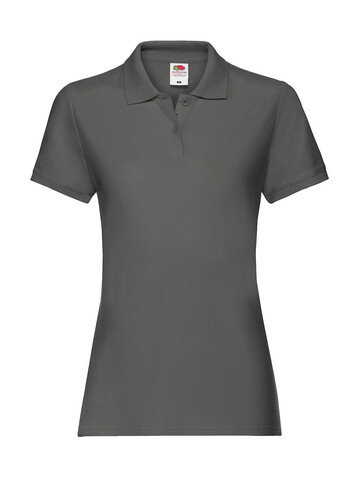 Fruit of the Loom Ladies` Premium Polo, Light Graphite, XL (16) bedrucken, Art.-Nr. 528011356