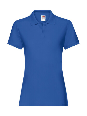 Fruit of the Loom Ladies` Premium Polo, Royal Blue, XS (8) bedrucken, Art.-Nr. 528013002 Fruit of the Loom Ladies` Premium Polo, Royal Blue, XS (8) bedrucken, Art.-Nr. 528013002