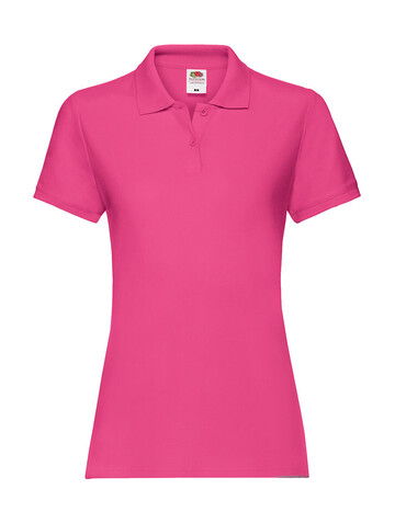 Fruit of the Loom Ladies` Premium Polo, Fuchsia, 2XL (18) bedrucken, Art.-Nr. 528014397