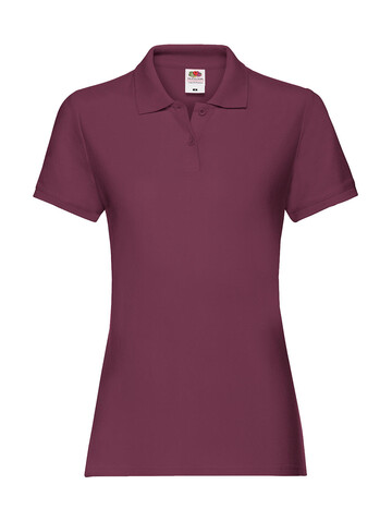 Fruit of the Loom Ladies` Premium Polo, Burgundy, S (10) bedrucken, Art.-Nr. 528014483 Fruit of the Loom Ladies` Premium Polo, Burgundy, S (10) bedrucken, Art.-Nr. 528014483