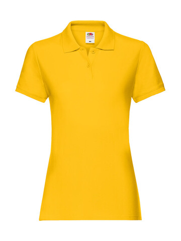 Fruit of the Loom Ladies` Premium Polo, Sunflower, L (14) bedrucken, Art.-Nr. 528016015