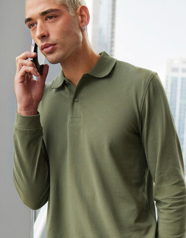 B &amp; C My Polo 180 LSL, Blush Blue, M bedrucken, Art.-Nr. 528423033