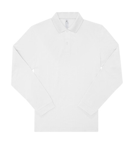 B &amp; C My Polo 180 LSL, White, L bedrucken, Art.-Nr. 528420004
