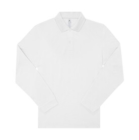 B &amp;amp; C My Polo 180 LSL, White, S bedrucken, Art.-Nr. 528420002