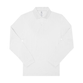 B &amp;amp; C My Polo 180 LSL, White, S bedrucken, Art.-Nr. 528420002