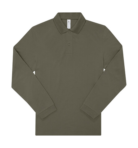 B &amp; C My Polo 180 LSL, Camo Green, 2XL bedrucken, Art.-Nr. 528425296