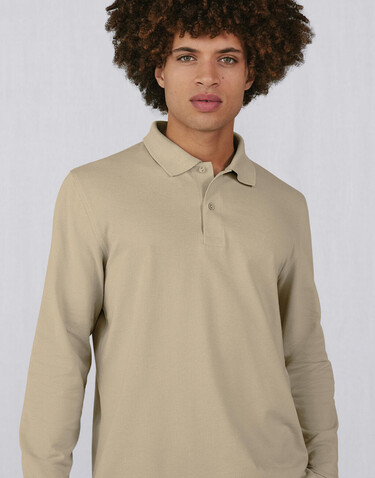 B &amp; C My Polo 180 LSL, Blush Blue, M bedrucken, Art.-Nr. 528423033
