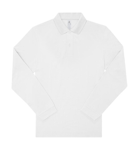 B &amp; C My Polo 210 LSL, White, 3XL bedrucken, Art.-Nr. 530420007