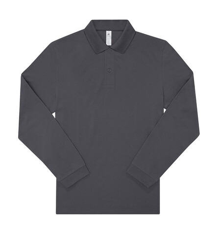 B &amp; C My Polo 210 LSL, Dark Grey, L bedrucken, Art.-Nr. 530421284