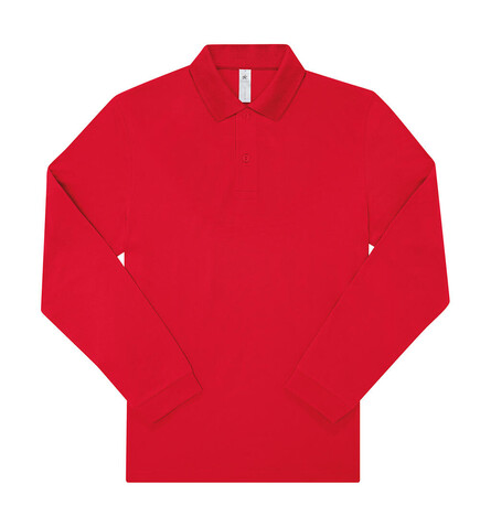 B &amp; C My Polo 210 LSL, Red, M bedrucken, Art.-Nr. 530424003