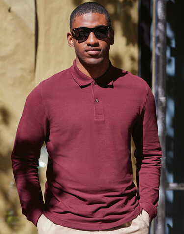 B &amp; C My Polo 210 LSL, Black, L bedrucken, Art.-Nr. 530421014