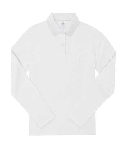 B &amp; C My Polo 180 LSL /Women, White, 3XL bedrucken, Art.-Nr. 533420008