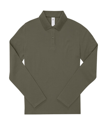 B &amp; C My Polo 180 LSL /Women, Camo Green, XS bedrucken, Art.-Nr. 533425292
