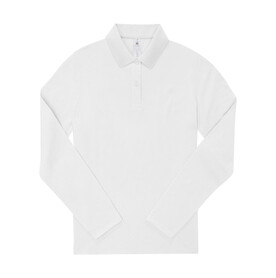 B &amp;amp; C My Polo 210 LSL /Women, White, XS bedrucken, Art.-Nr. 535420002