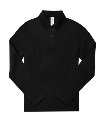 B &amp; C My Polo 210 LSL /Women, Black, XL bedrucken, Art.-Nr. 535421016