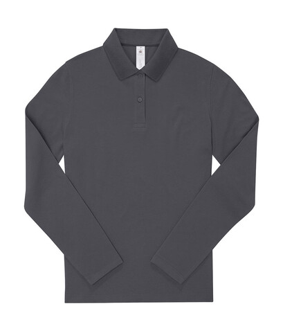 B &amp; C My Polo 210 LSL /Women, Dark Grey, S bedrucken, Art.-Nr. 535421283