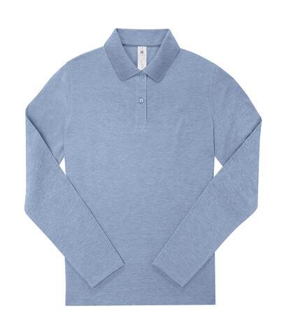 B & C My Polo 210 LSL /Women, Heather Blue, S bedrucken, Art.-Nr. 535423293 B & C My Polo 210 LSL /Women, Heather Blue, S bedrucken, Art.-Nr. 535423293