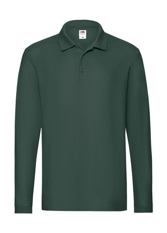 Fruit of the Loom Premium Long Sleeve Polo, Forest Green, 2XL bedrucken, Art.-Nr. 542015417 Fruit of the Loom Premium Long Sleeve Polo, Forest Green, 2XL bedrucken, Art.-Nr. 542015417