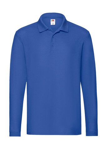 Fruit of the Loom Premium Long Sleeve Polo, White, S bedrucken, Art.-Nr. 542010003