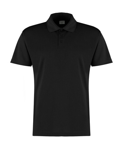 Kustom Kit Regular Fit Cooltex® Plus Micro Mesh Polo, Black, S bedrucken, Art.-Nr. 542111013