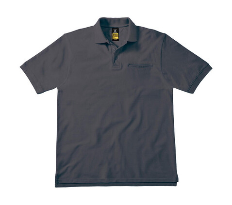 B &amp; C Energy Pro Workwear Pocket Polo, Dark Grey, 2XL bedrucken, Art.-Nr. 543421287