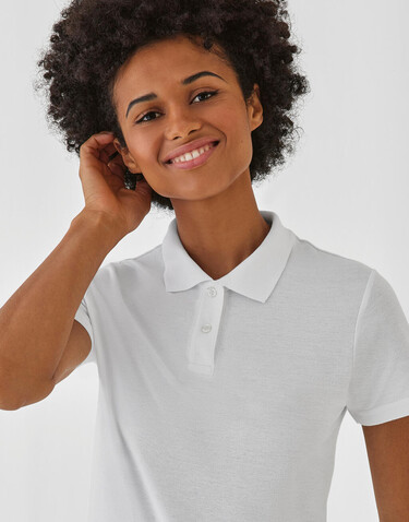B &amp; C ID.001 /women Piqué Polo Shirt, White, XS bedrucken, Art.-Nr. 547420002