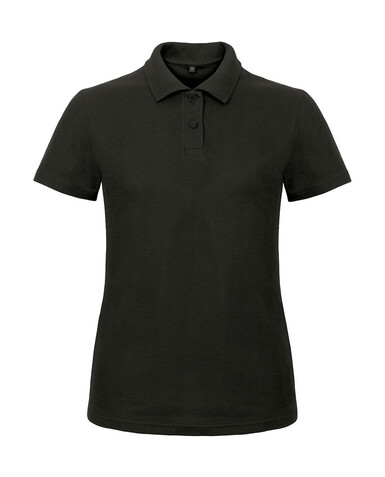B &amp; C ID.001 /women Piqué Polo Shirt, Black, L bedrucken, Art.-Nr. 547421015