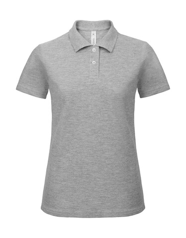 B &amp; C ID.001 /women Piqué Polo Shirt, Heather Grey, XS bedrucken, Art.-Nr. 547421232