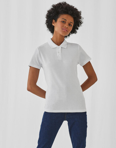 B &amp; C ID.001 /women Piqué Polo Shirt, White, XS bedrucken, Art.-Nr. 547420002