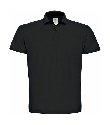 B &amp; C ID.001 Piqué Polo Shirt, Black, XL bedrucken, Art.-Nr. 548421016