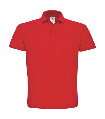 B &amp; C ID.001 Piqué Polo Shirt, Red, M bedrucken, Art.-Nr. 548424004