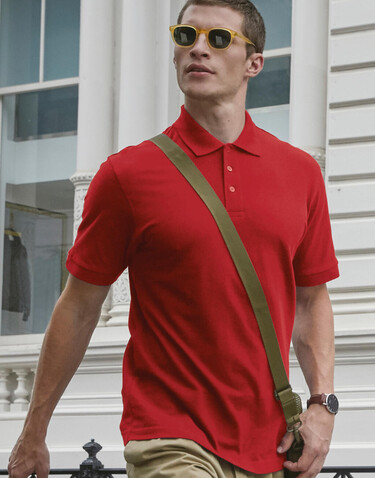 B &amp; C Safran Piqué Polo, Khaki, S bedrucken, Art.-Nr. 549427313