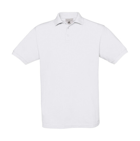 B &amp; C Safran Piqué Polo, White, M bedrucken, Art.-Nr. 549420004