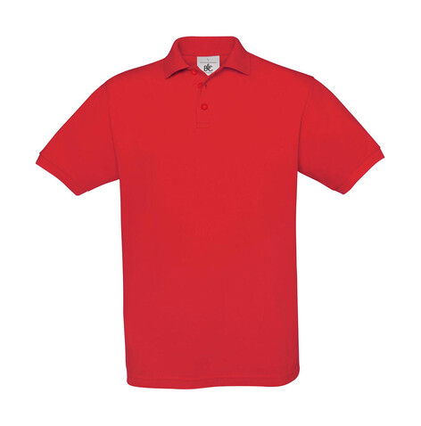 B &amp; C Safran Piqué Polo, Red, L bedrucken, Art.-Nr. 549424005