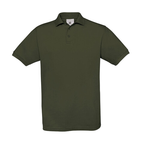 B &amp; C Safran Piqué Polo, Khaki, S bedrucken, Art.-Nr. 549427313