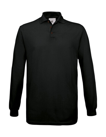 B &amp; C Safran LSL Polo, Black, S bedrucken, Art.-Nr. 554421013