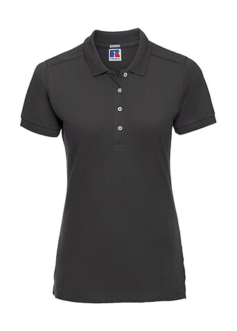 Russell Europe Ladies` Fitted Stretch Polo, Black, S bedrucken, Art.-Nr. 566001013 Russell Europe Ladies` Fitted Stretch Polo, Black, S bedrucken, Art.-Nr. 566001013