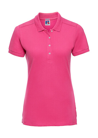 Russell Europe Ladies` Fitted Stretch Polo, Fuchsia, L bedrucken, Art.-Nr. 566004395