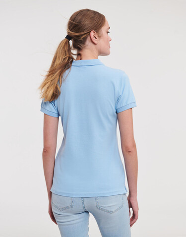 Russell Europe Ladies` Fitted Stretch Polo, White, XS bedrucken, Art.-Nr. 566000002