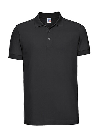 Russell Europe Men`s Fitted Stretch Polo, Black, 2XL bedrucken, Art.-Nr. 567001017