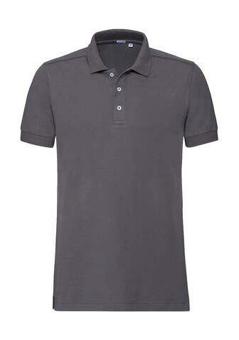 Russell Europe Men`s Fitted Stretch Polo, Convoy Grey, S bedrucken, Art.-Nr. 567001273