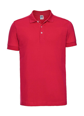 Russell Europe Men`s Fitted Stretch Polo, White, S bedrucken, Art.-Nr. 567000003