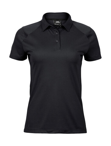 Tee Jays Ladies` Luxury Sport Polo, Black, S bedrucken, Art.-Nr. 571541013