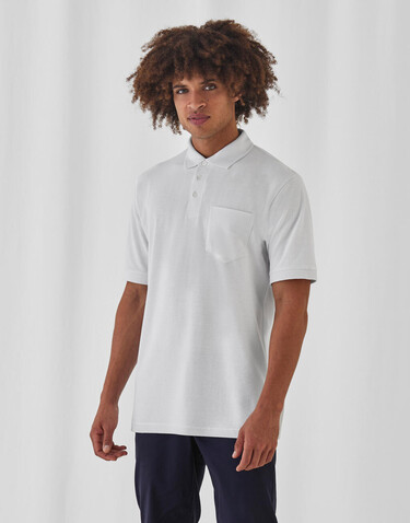 B &amp; C Safran Pocket Polo, Ash, M bedrucken, Art.-Nr. 574427034