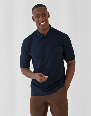 B &amp; C Safran Pocket Polo, Red, 2XL bedrucken, Art.-Nr. 574424007