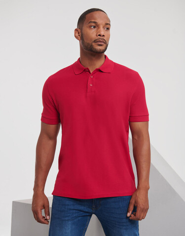 Russell Europe Men`s Ultimate Cotton Polo, White, S bedrucken, Art.-Nr. 577000003