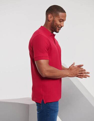 Russell Europe Men`s Ultimate Cotton Polo, White, XS bedrucken, Art.-Nr. 577000002