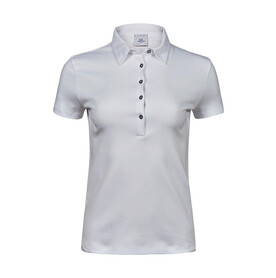 Tee Jays Ladies` Pima Cotton Polo, White, S bedrucken, Art.-Nr. 585540003